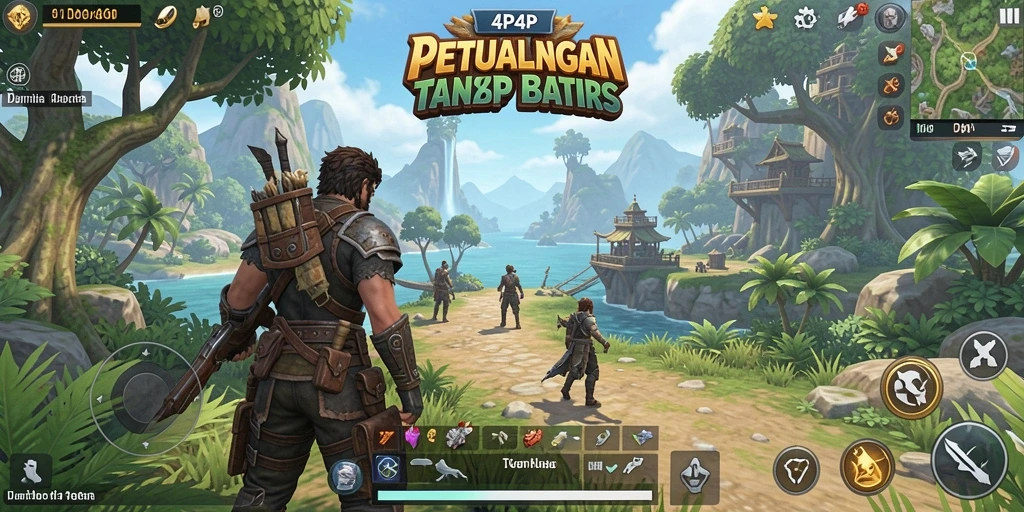 Tampak utama gameplay Open World 4P4P, eksplorasi tanpa batas.