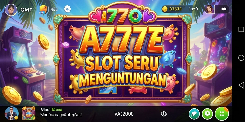 Tampilan gameplay menarik dari A7777 dengan tema slot yang beragam.
