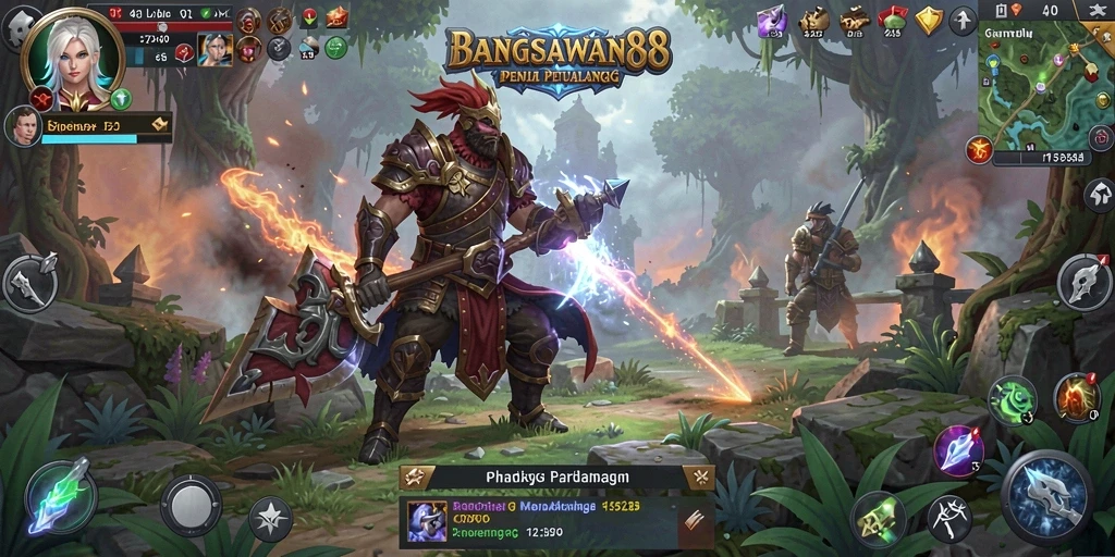 Tampilan gameplay mendebarkan dalam BANGSAWAN88.