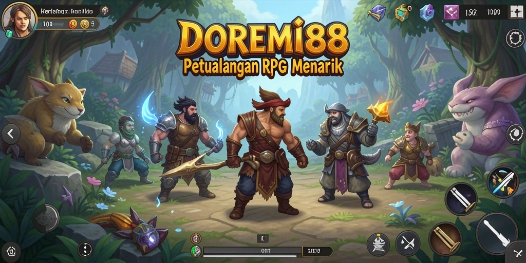 Tampilan gameplay DOREMI88 yang seru dan penuh aksi RPG.