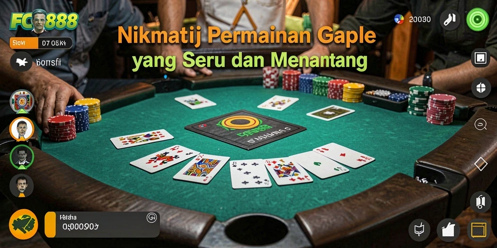 Tampilan permainan Gaple yang seru di FC888.