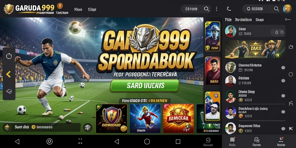 Tampilan screenshot GARUDA999 menunjukkan pengguna yang menikmati taruhan olahraga.