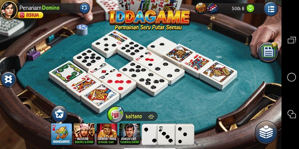 Tampilan menarik gameplay domino di IDAGAME.