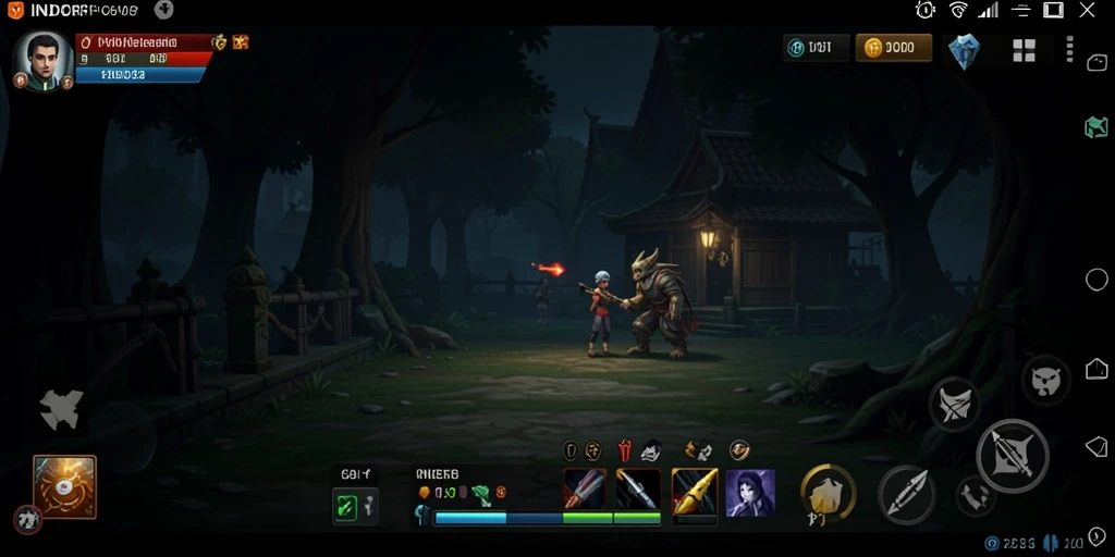Screenshot permainan yang menampilkan kegelapan dan ketegangan di INDORP.
