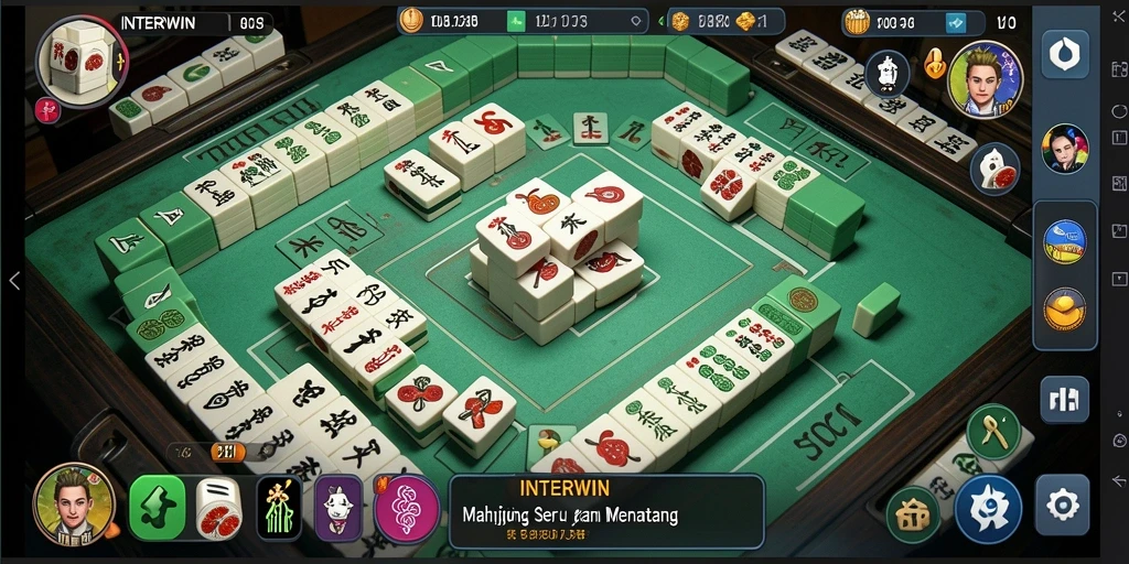 Screenshot INTERWIN menampilkan gameplay Mahjong yang seru dan menantang.