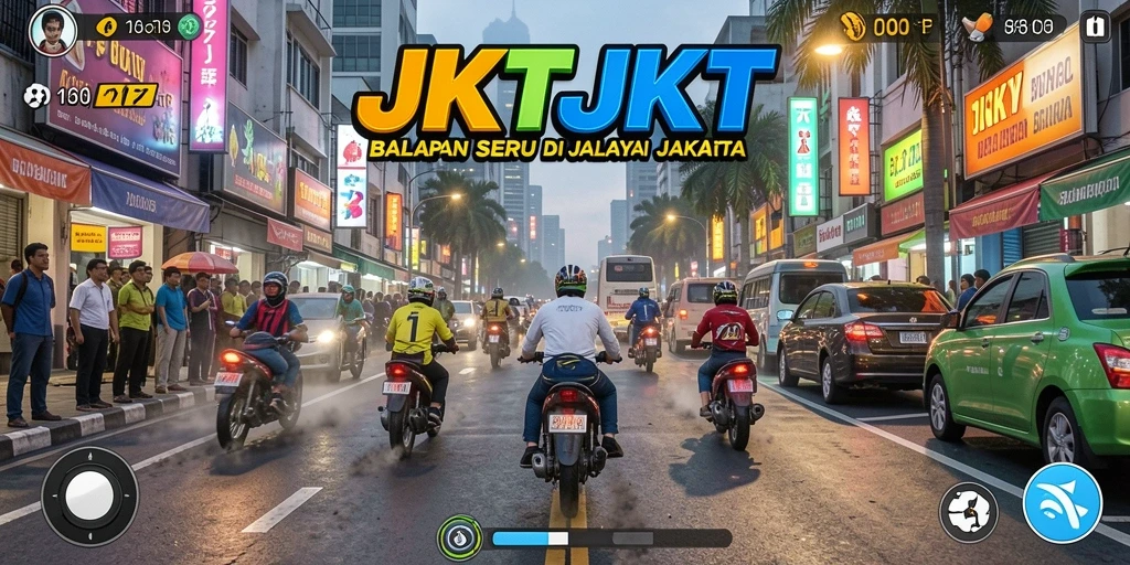 Gameplay balapan seru di jalanan Jakarta dengan mobil keren.