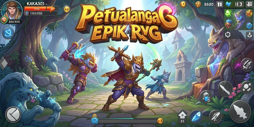 Screenshot gameplay KAKA303 yang menampilkan pertarungan epik.