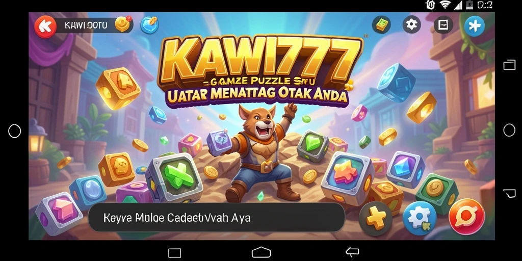 Tampilan gameplay KAWI777 yang penuh warna dan menantang.