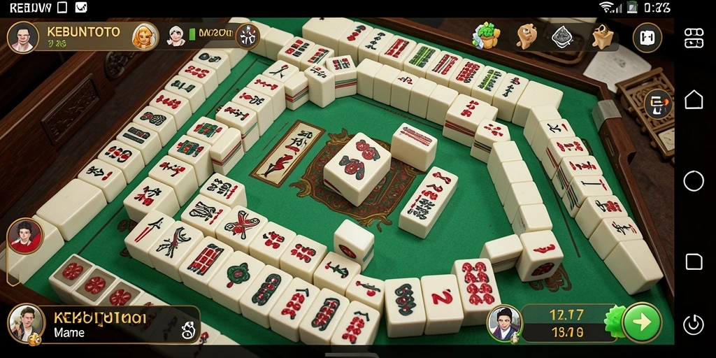 Tangkapan layar KEBUNTOTO menampilkan gameplay Mahjong yang seru.