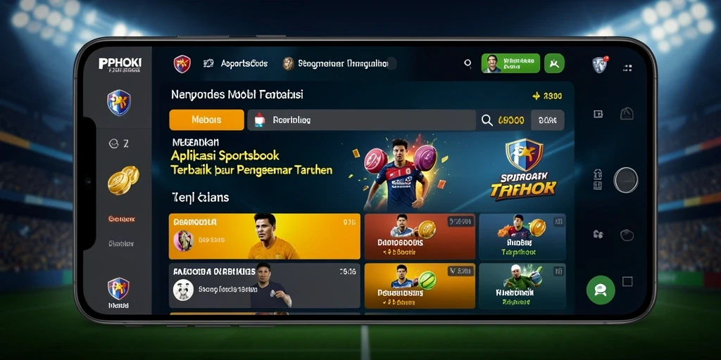 Tampilan menarik dan intuitif dari aplikasi PPHOKI untuk taruhan Sportsbook.