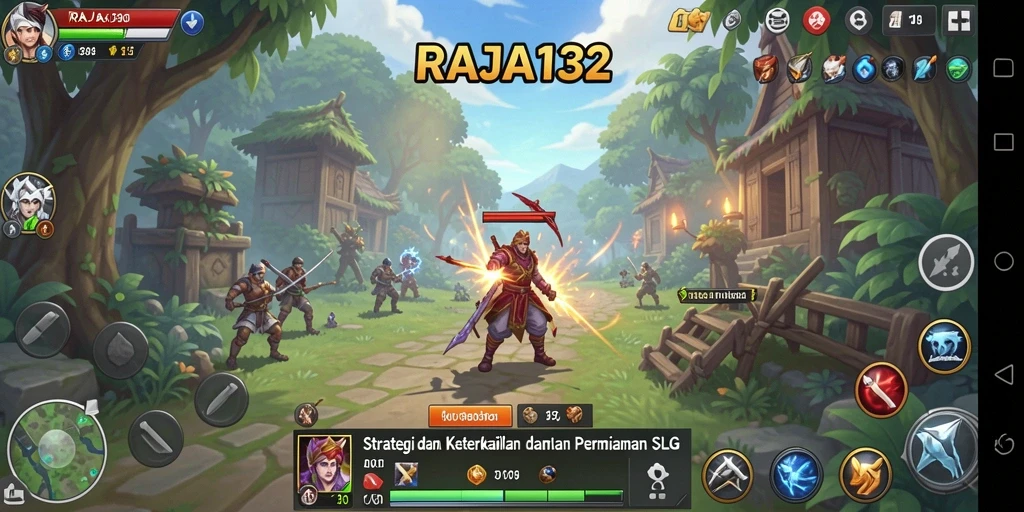 Tampilan gameplay RAJA132 yang intens dan strategis.