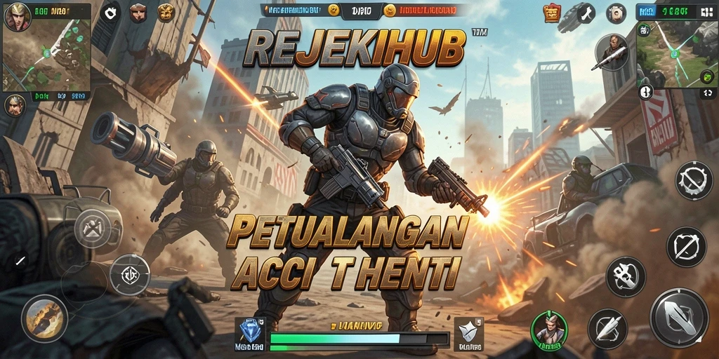 Tangkapan layar menampilkan aksi seru dalam permainan REJEKIHUB.