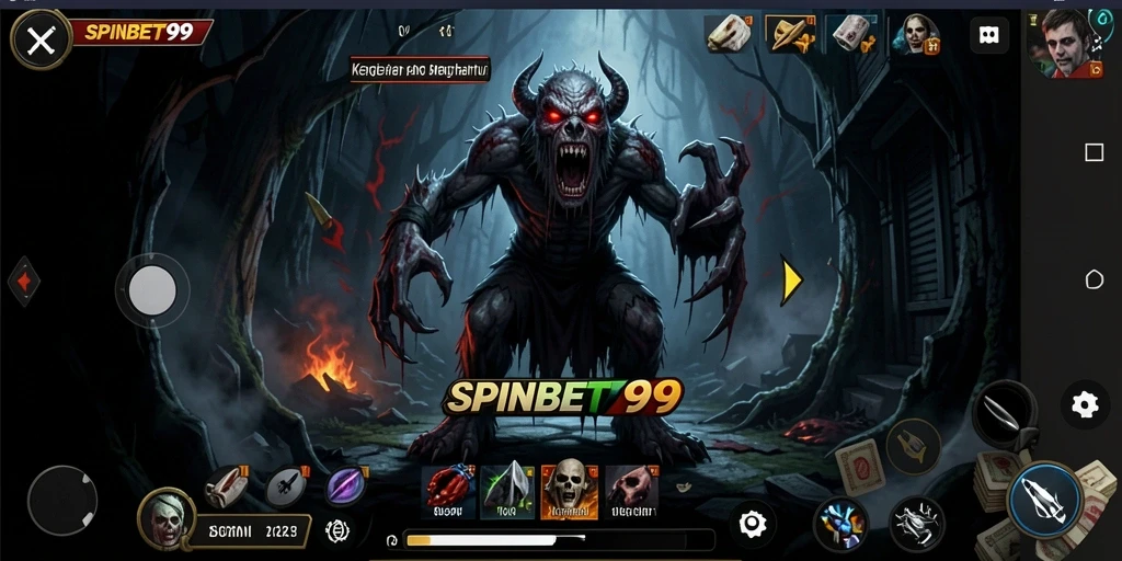 Gambaran menakutkan dari gameplay SPINBET99 yang penuh ketegangan.