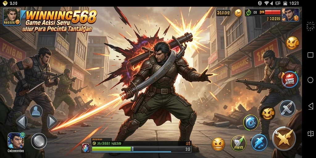 Tampilan aksi mendebarkan dalam gameplay WINNING568.