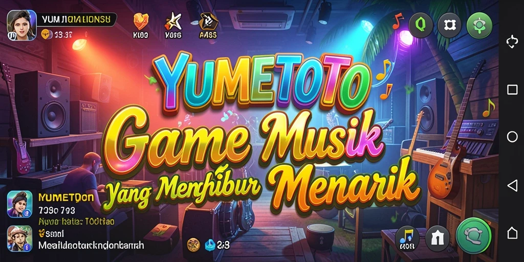 Tampilan gameplay YUMETOTO yang menampilkan keseruan bermain musik.